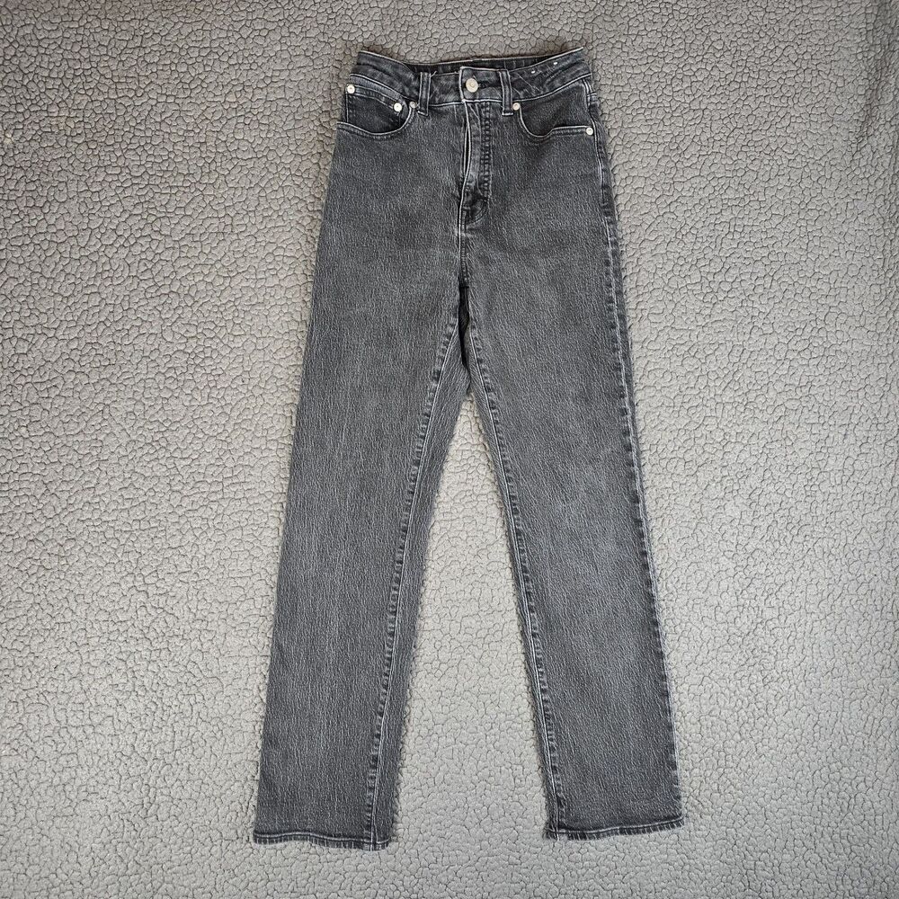 Madewell Jeans Womens 24 The Curvy 90s Straight High Rise Belmere Black NM273